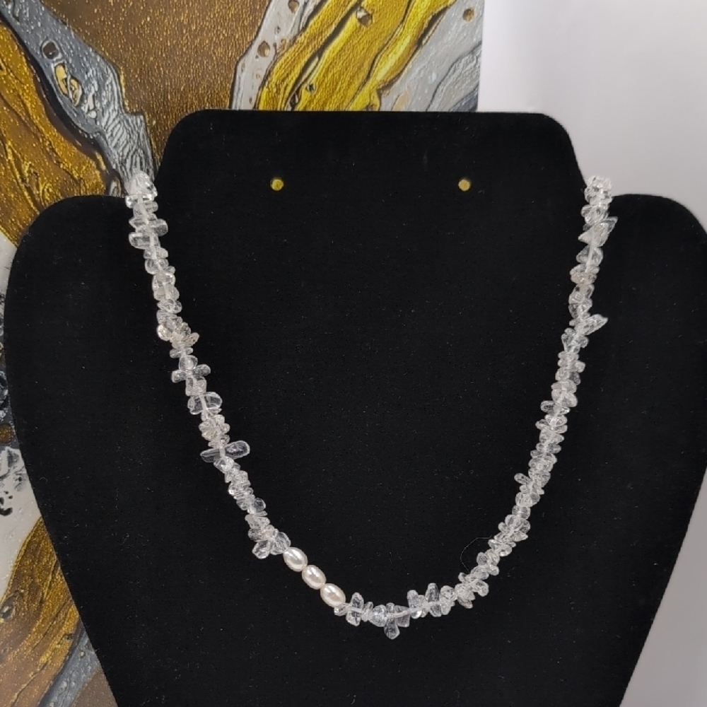 J. Crew Necklace with Irregular Crystal Design